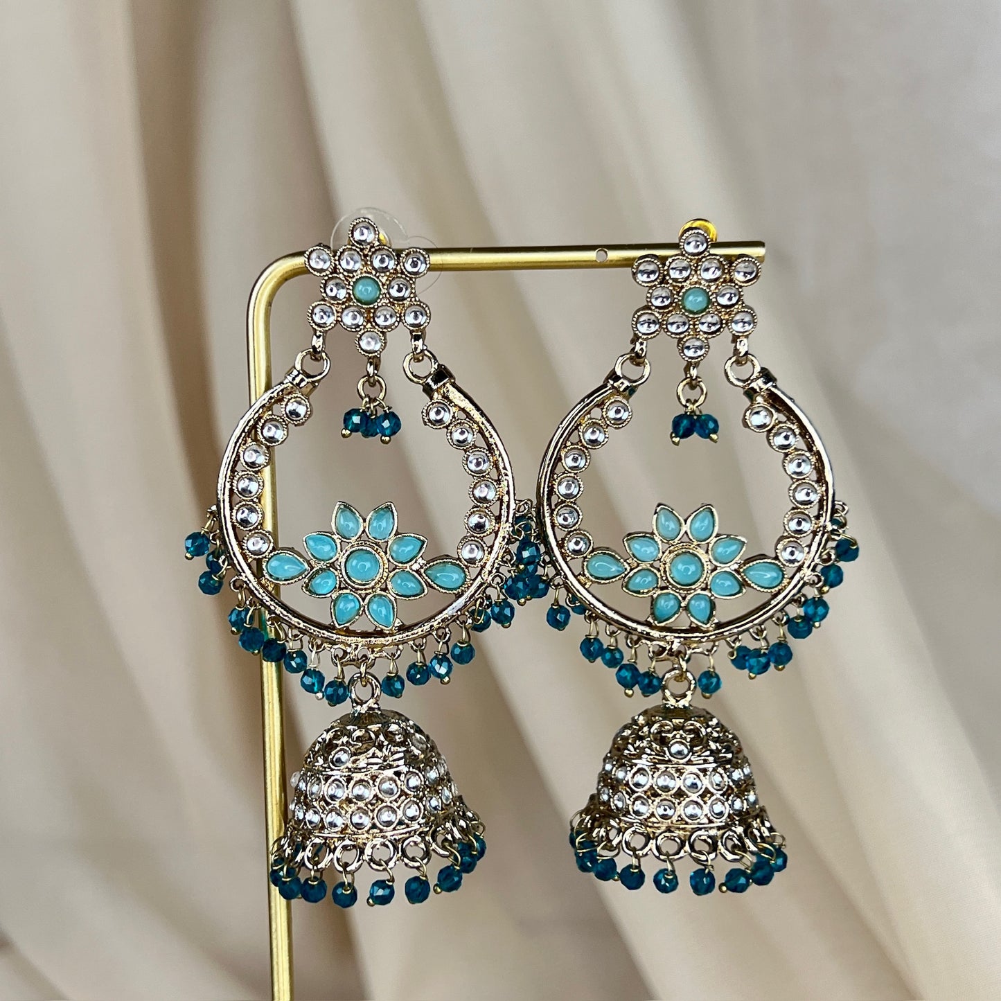 Kundan Jhumka Statement Earring