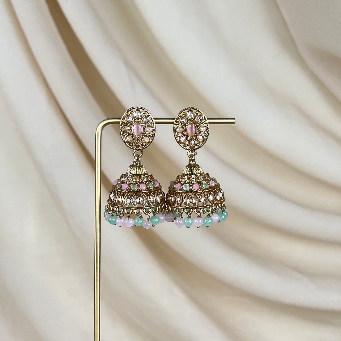 Polki Jhumka Earrings
