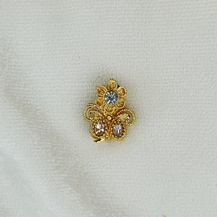 Flower Clip On Nose Pin