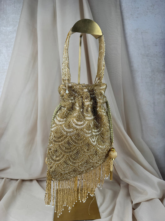 Gold Bridal Potli Bag | Purse