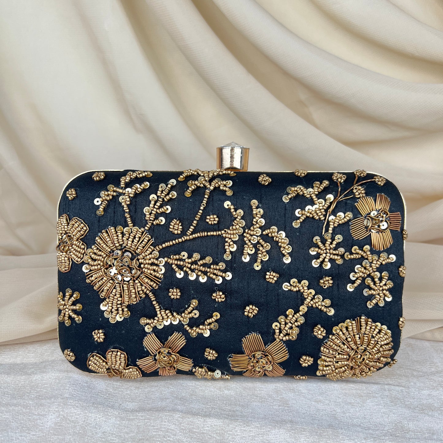 Beaded Embroidered Rectangle Clutch