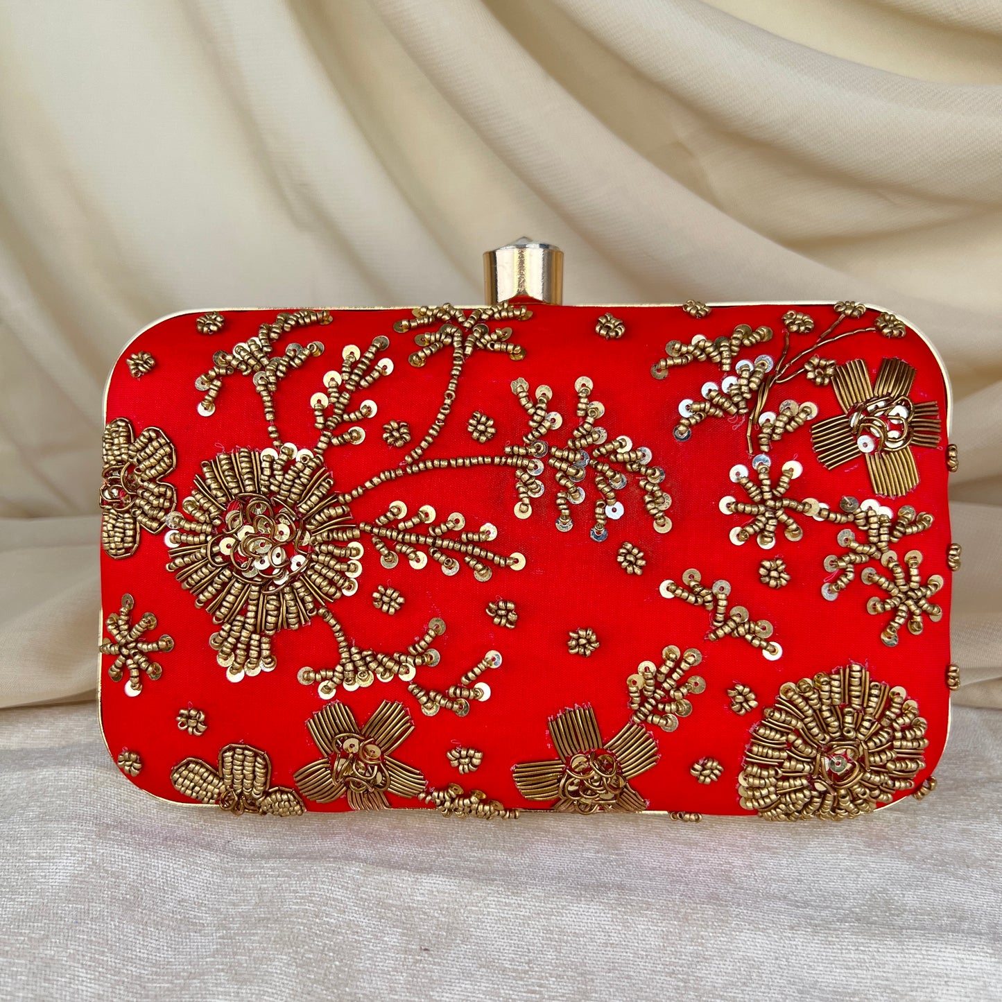 Beaded Embroidered Rectangle Clutch