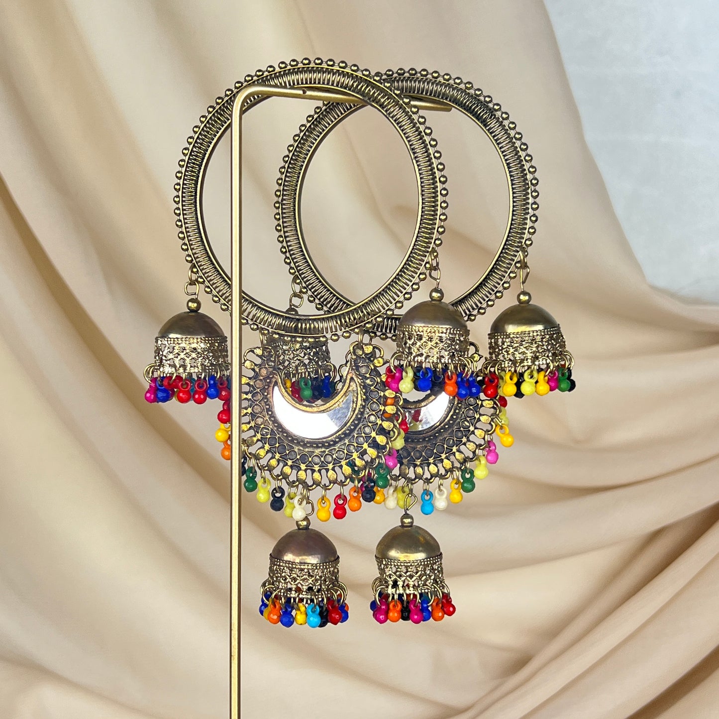 Oxidized Jhumka Bangle Pair