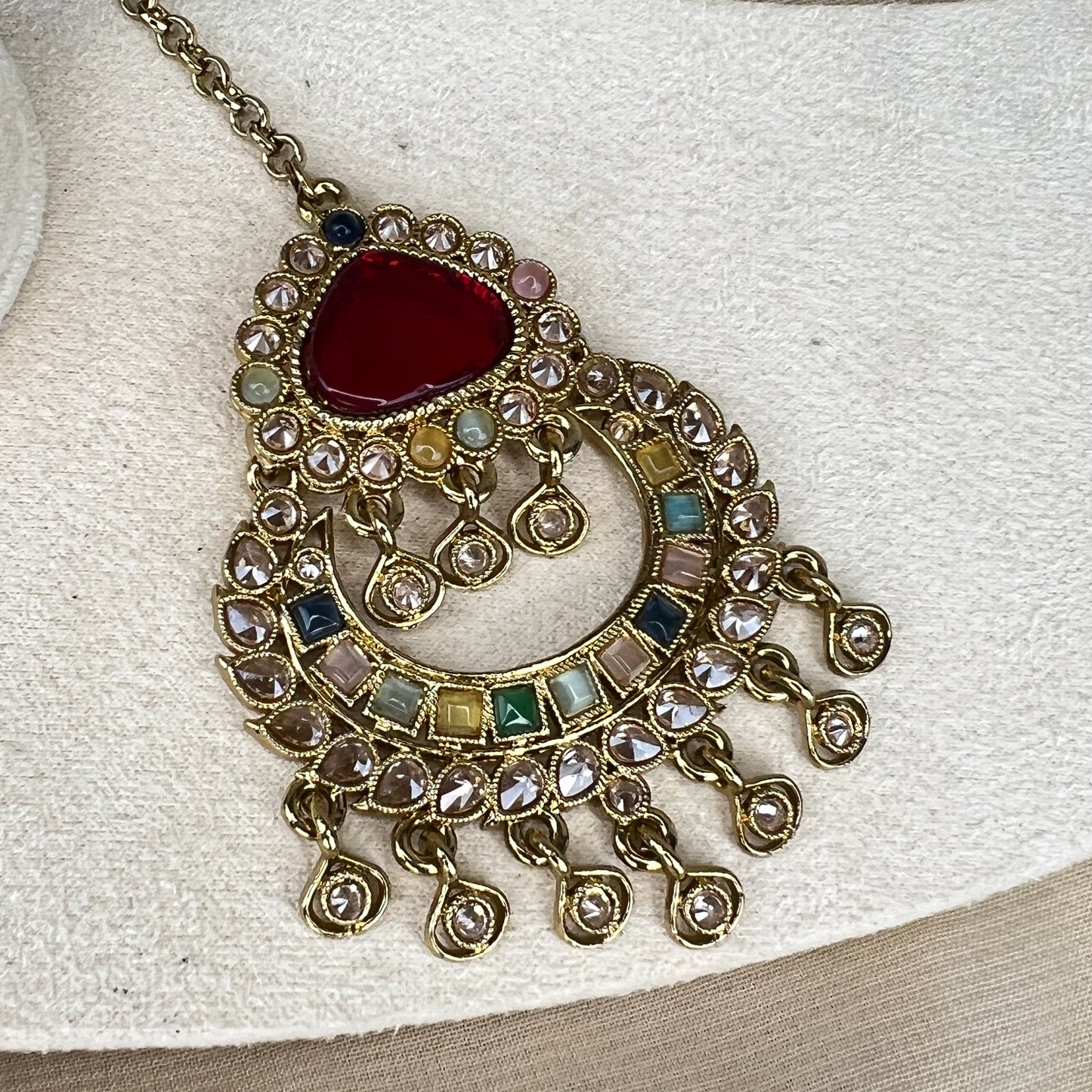 Oversized Earring and Tikka Set