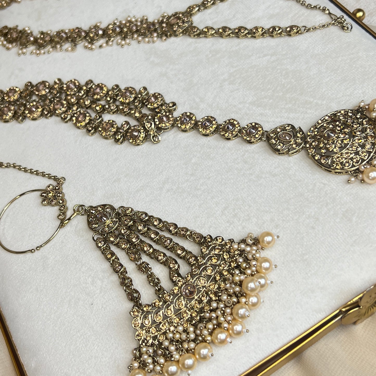 Pakistani Style Bib Necklace Full Bridal Set