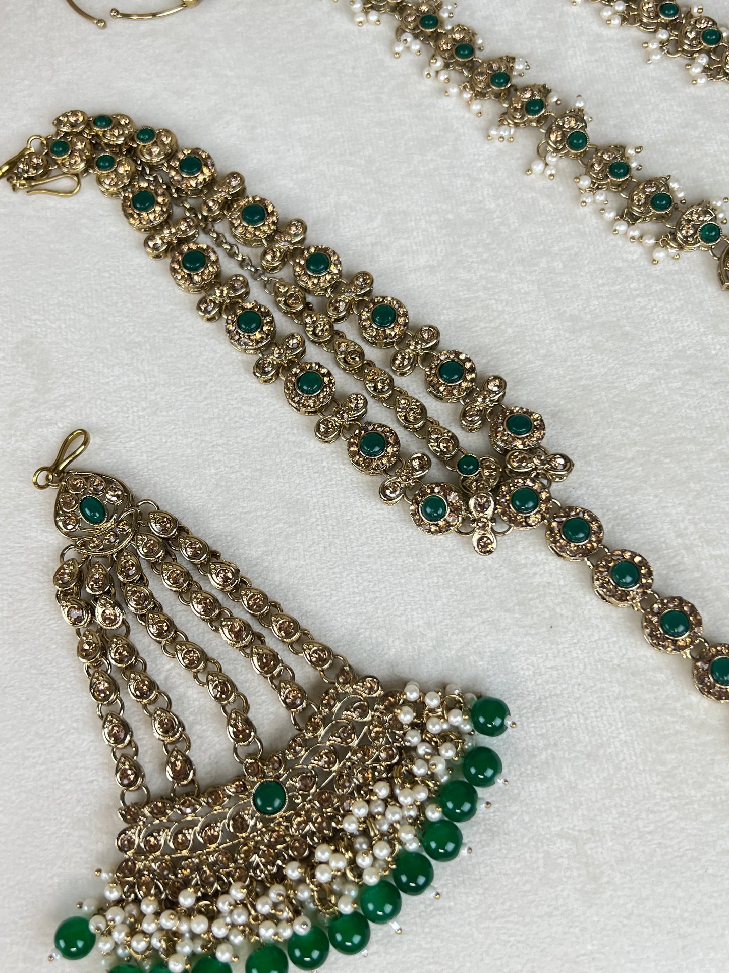 Pakistani Style Bib Necklace Full Bridal Set