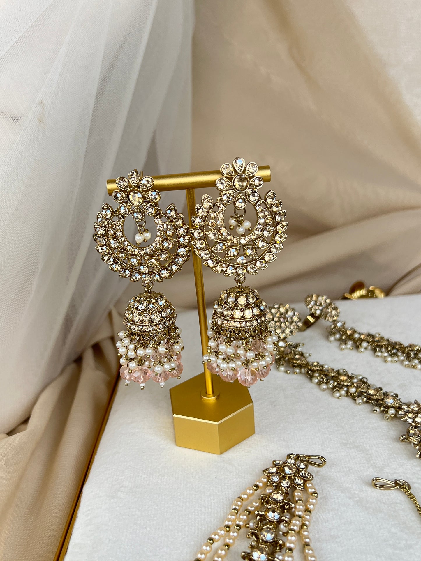 Double Choker Style Pakistani Full Bridal Set