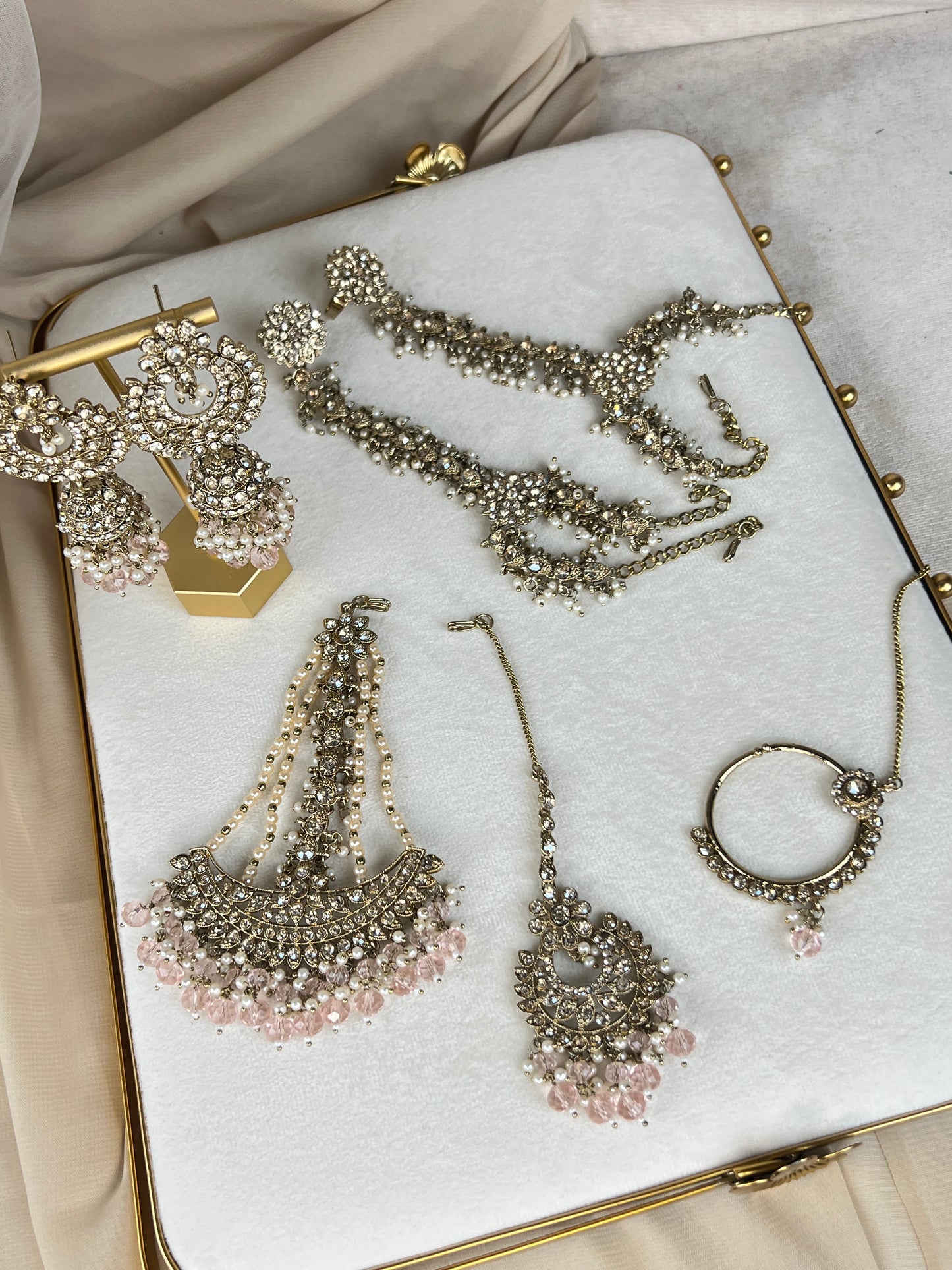 Double Choker Style Pakistani Full Bridal Set