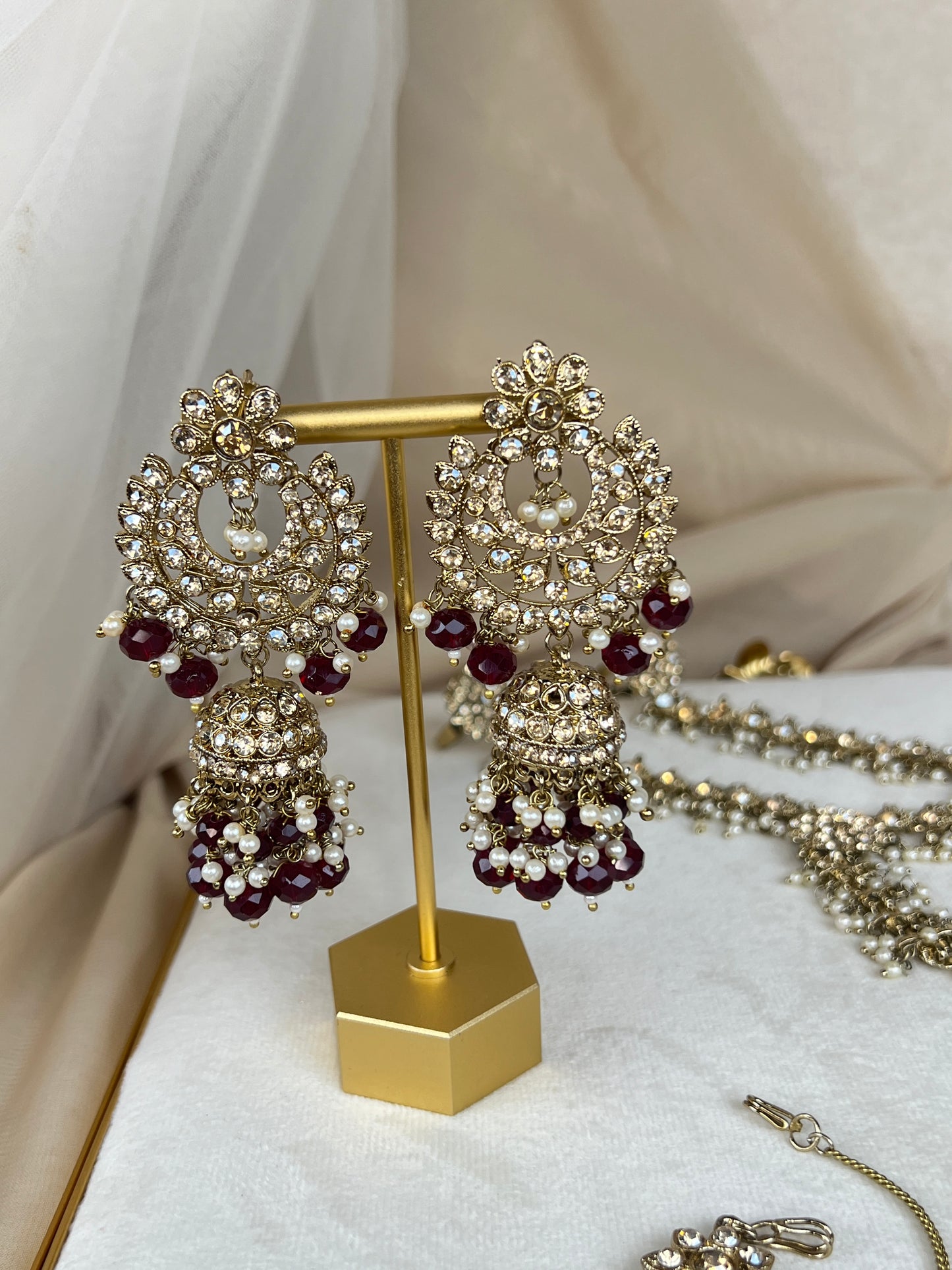 Double Choker Style Pakistani Full Bridal Set
