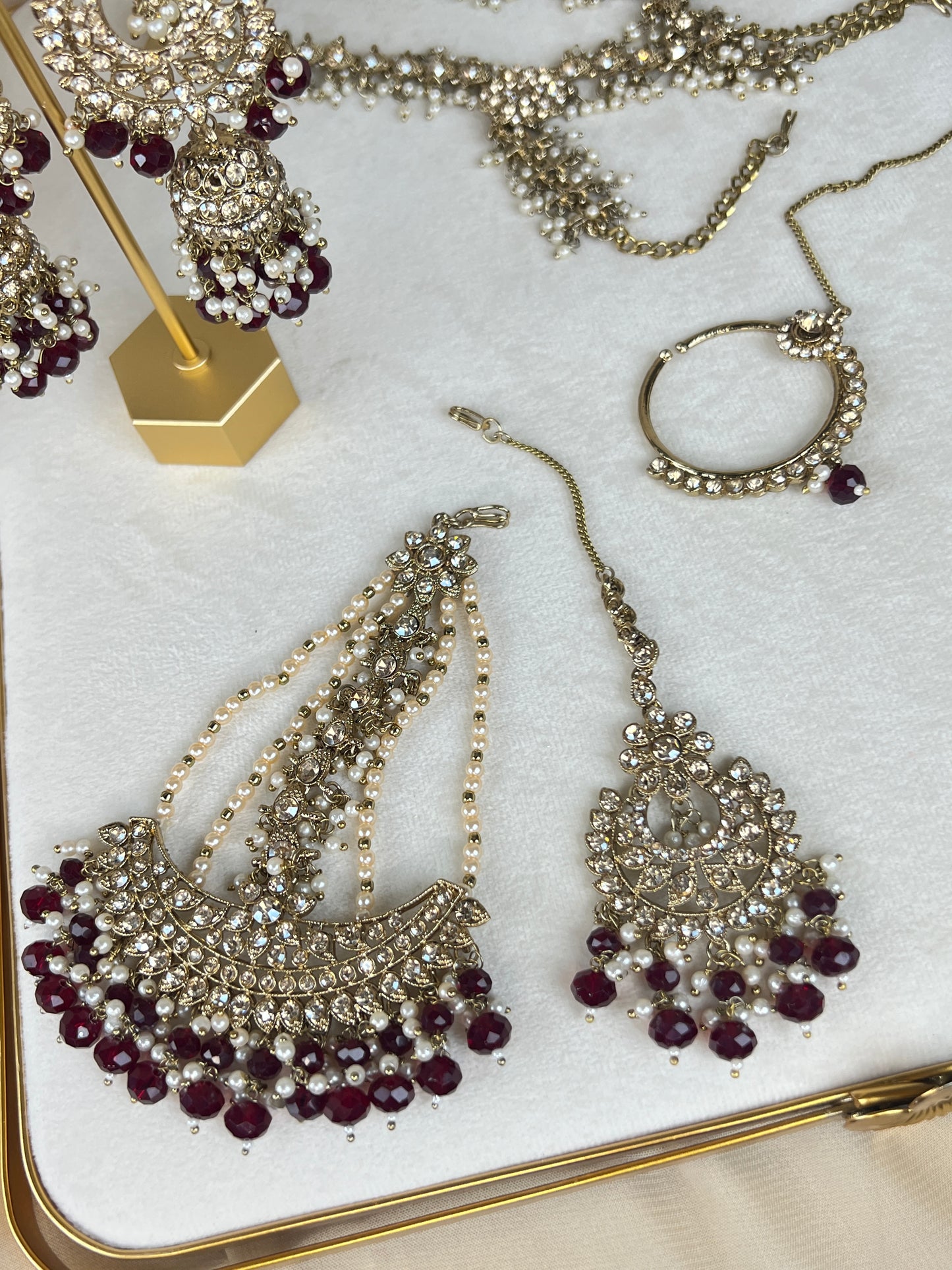 Double Choker Style Pakistani Full Bridal Set