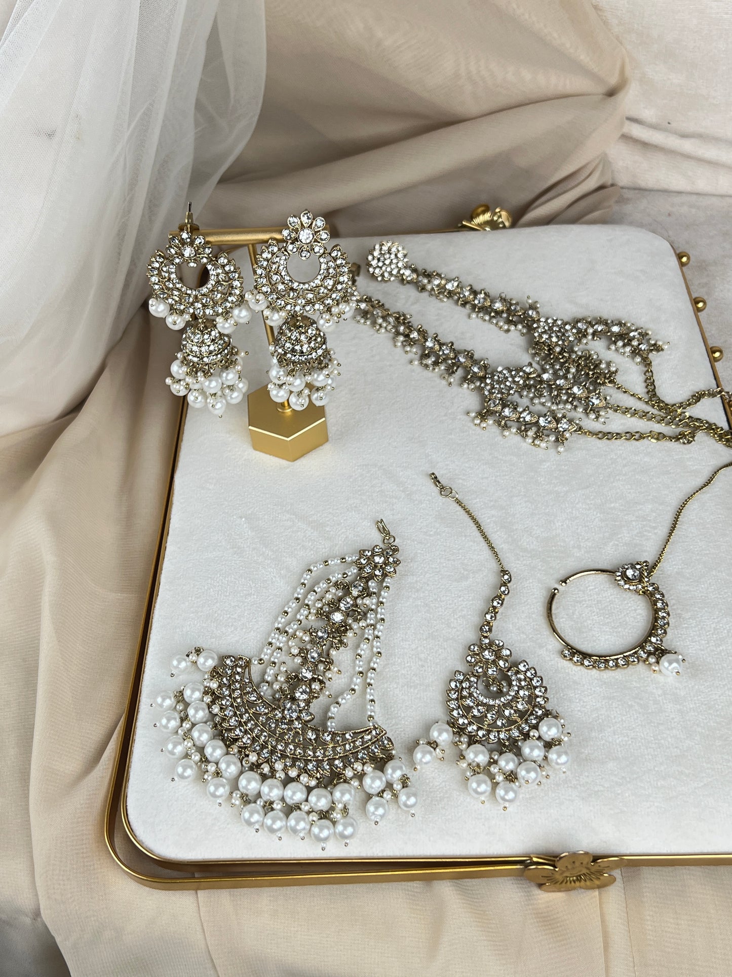 Double Choker Style Pakistani Full Bridal Set