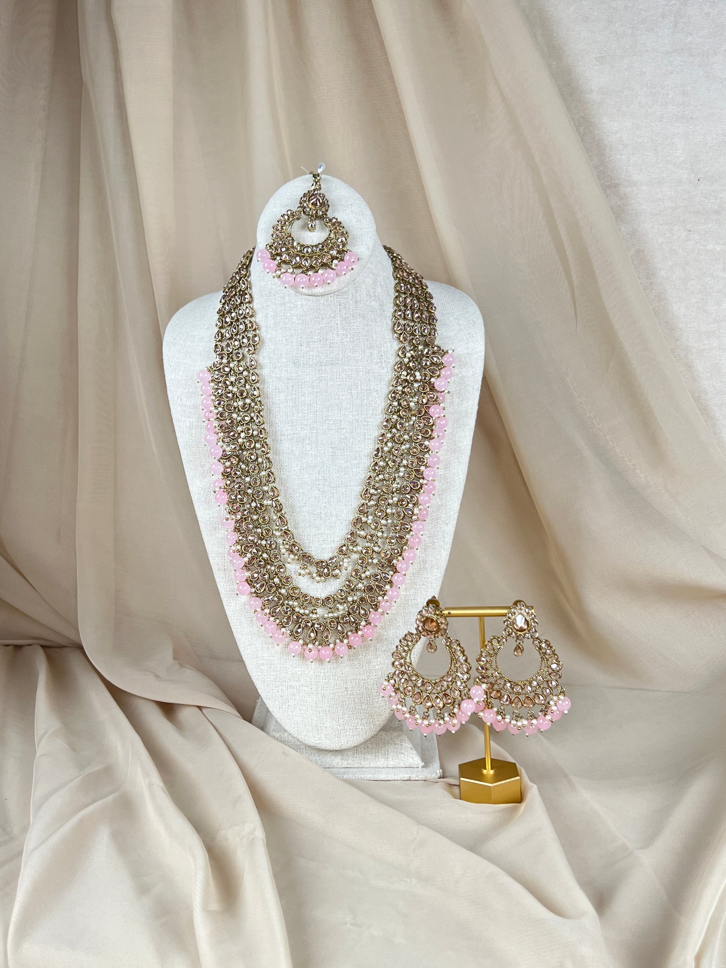Long Layered Mala | Haar Polki Set