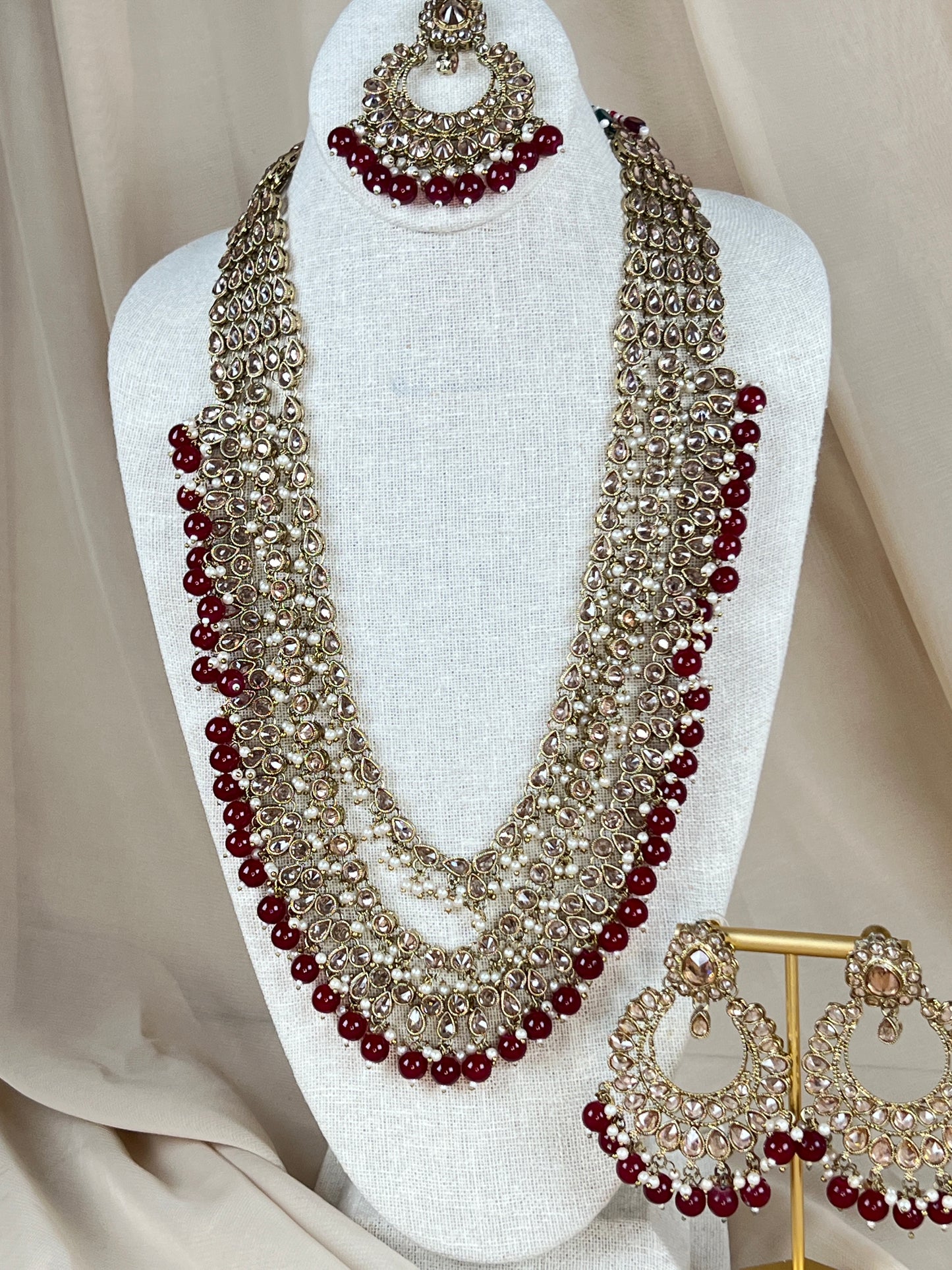 Long Layered Mala | Haar Polki Set