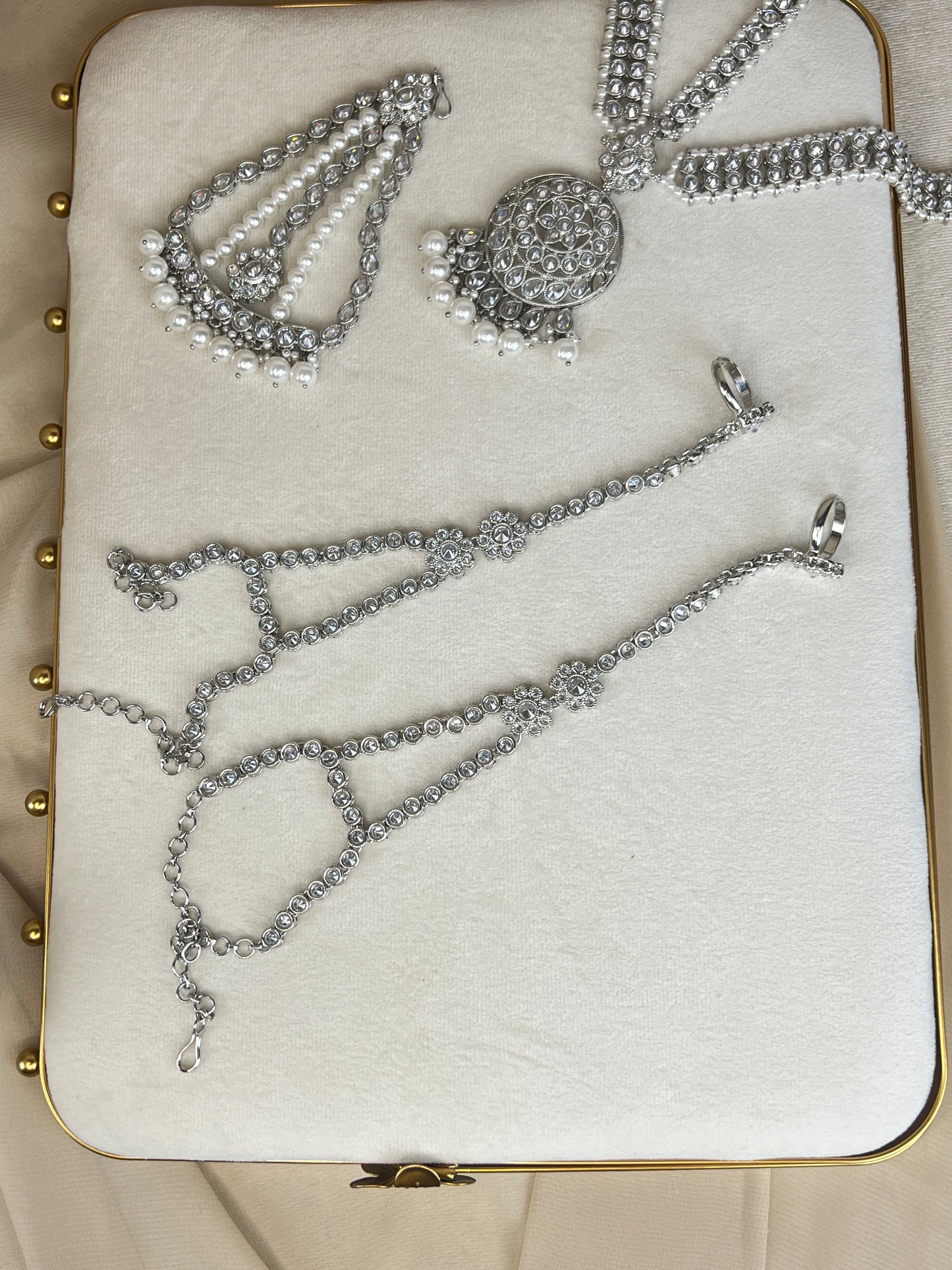 Full Silver Choker Bridal Set