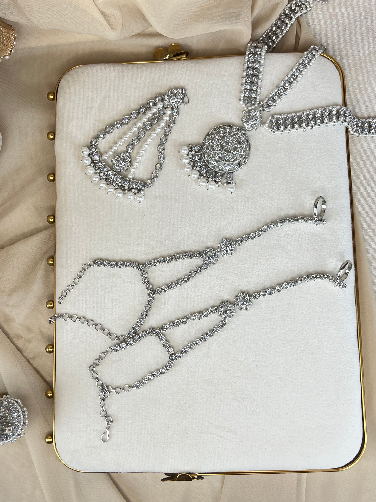 Full Silver Choker Bridal Set