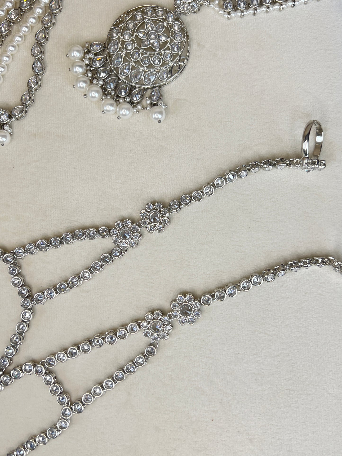 Full Silver Choker Bridal Set