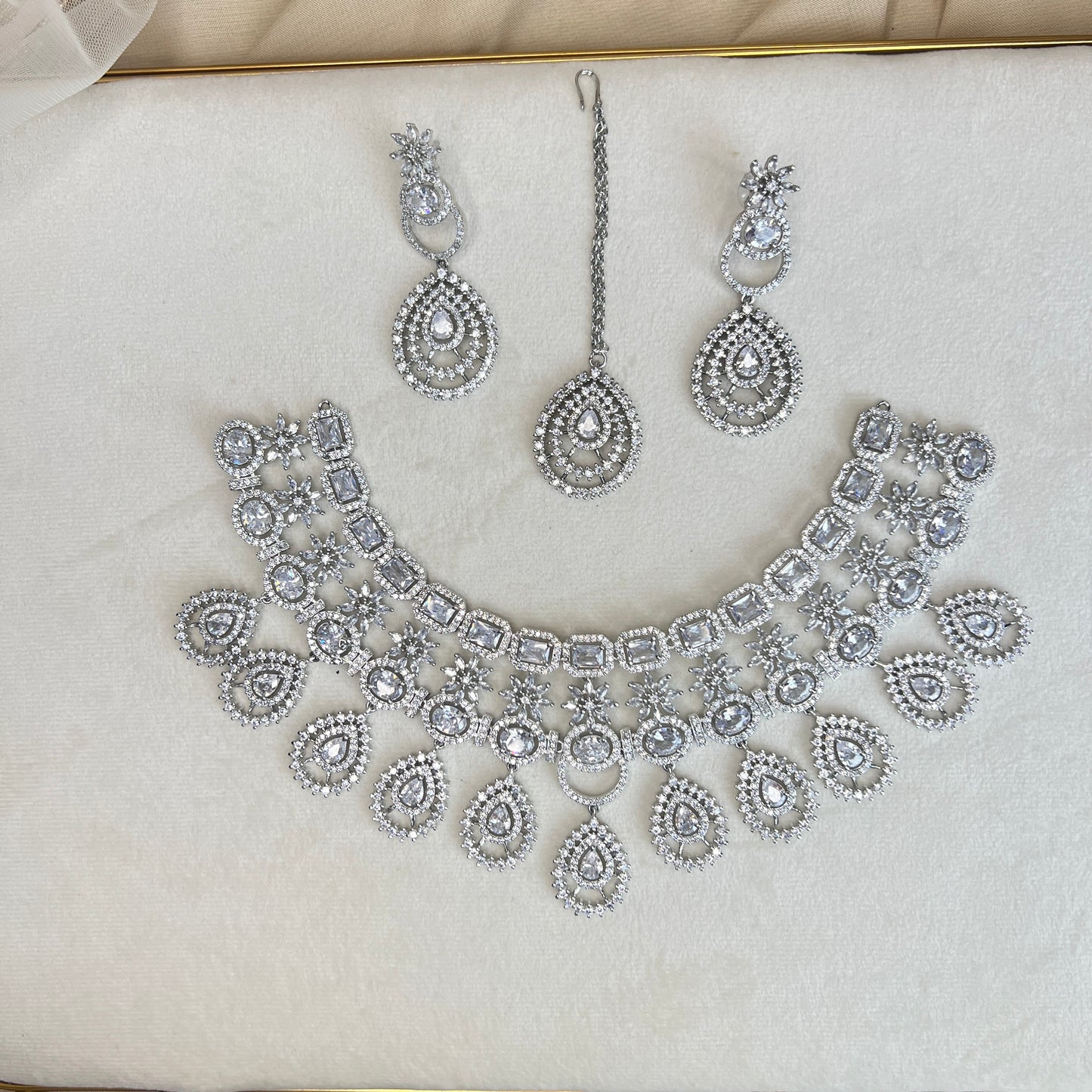 American Diamond Necklace Set