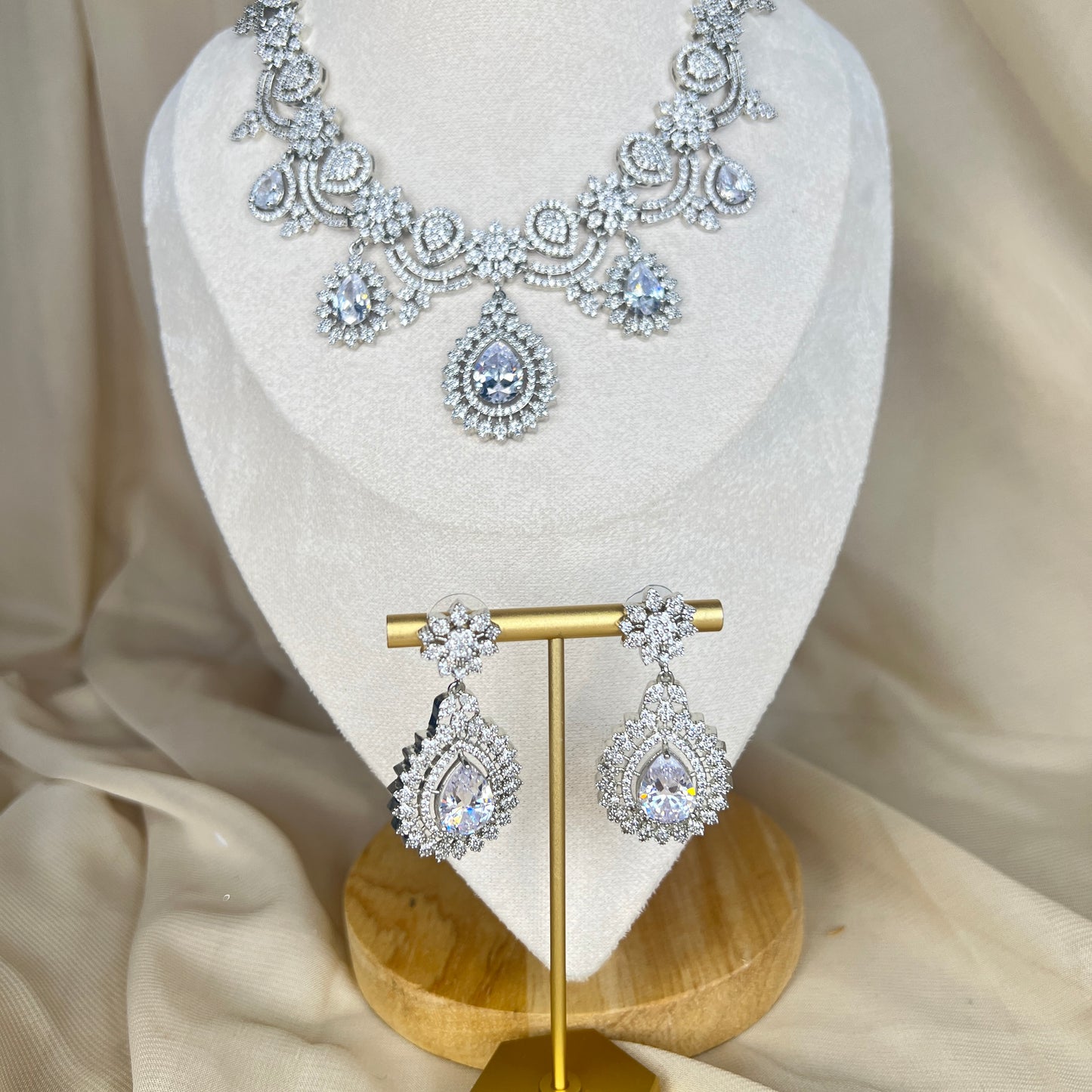 American Diamond Necklace Set