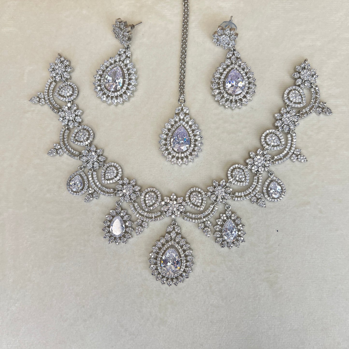American Diamond Necklace Set