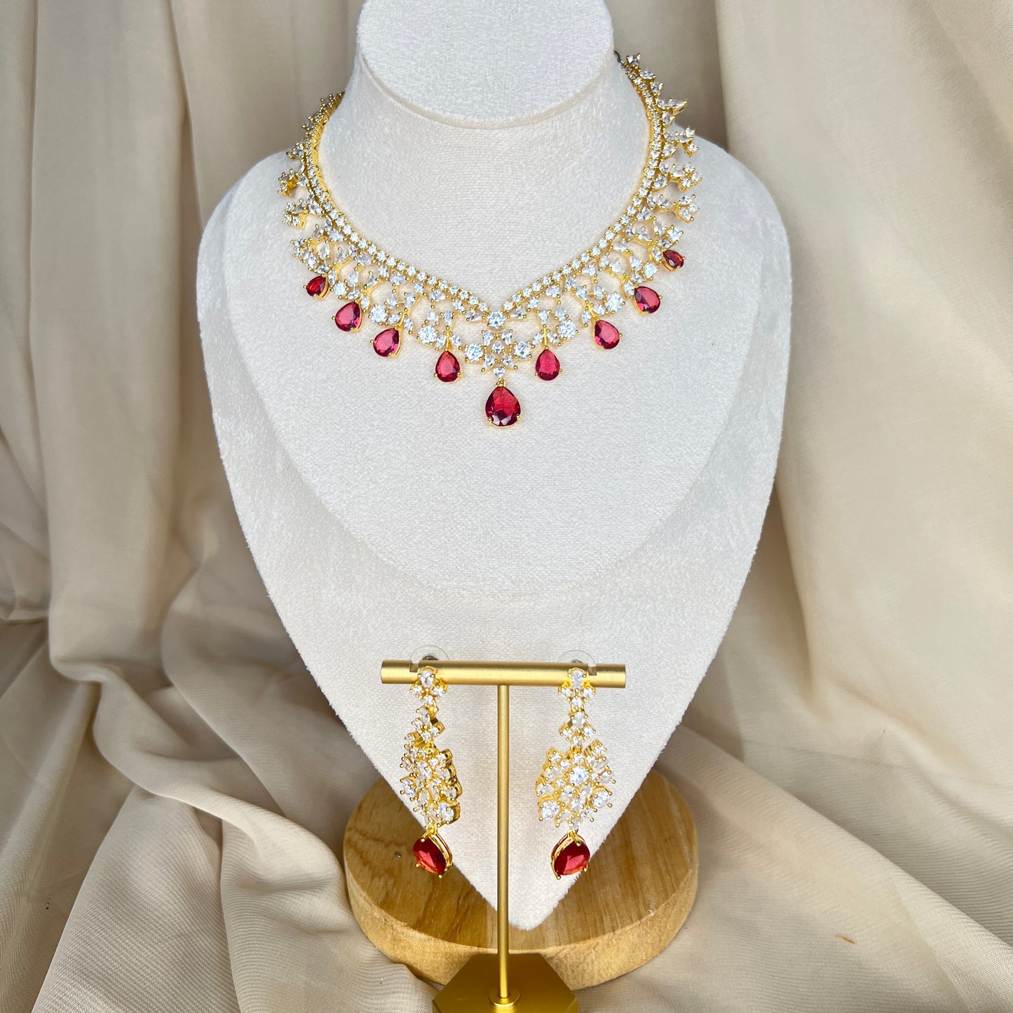 American Diamond | AD Dainty Necklace Set