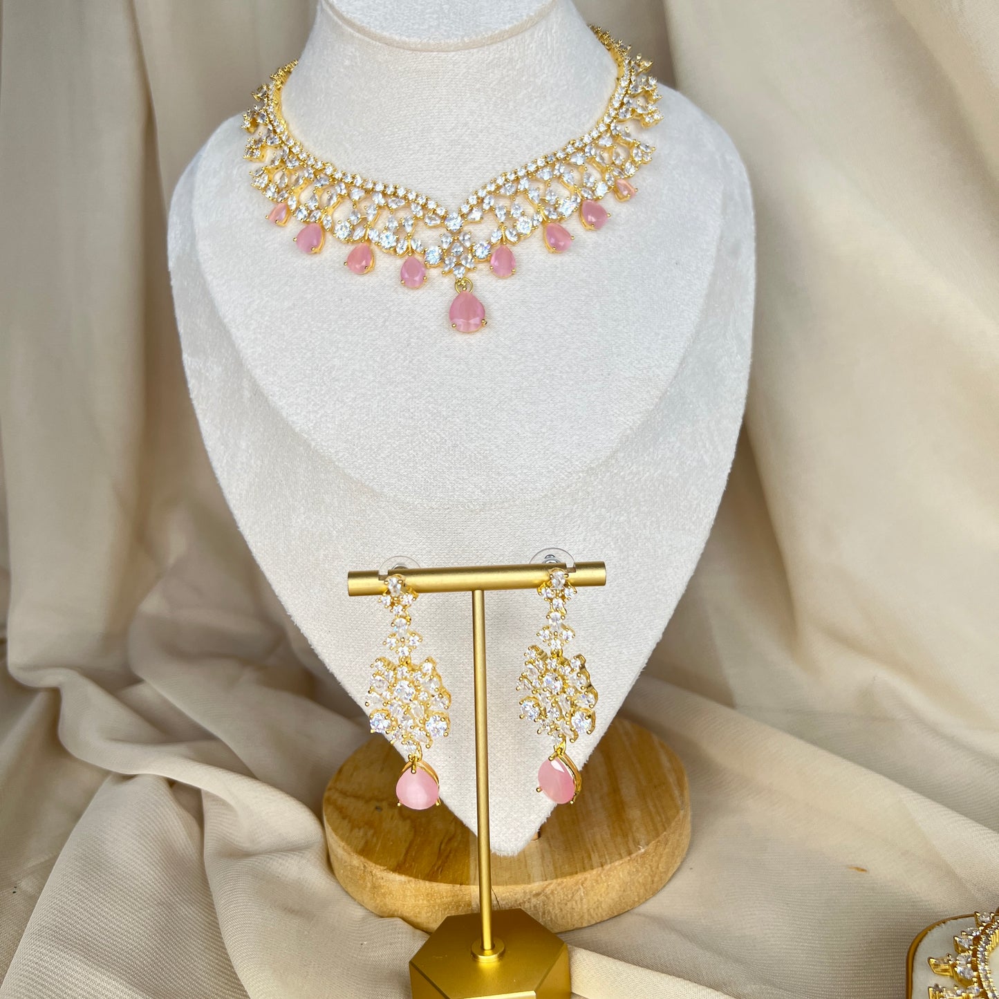 American Diamond | AD Dainty Necklace Set