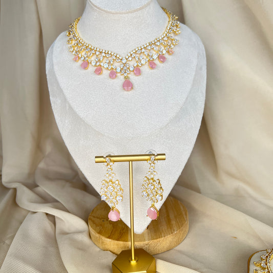 American Diamond | AD Dainty Necklace Set