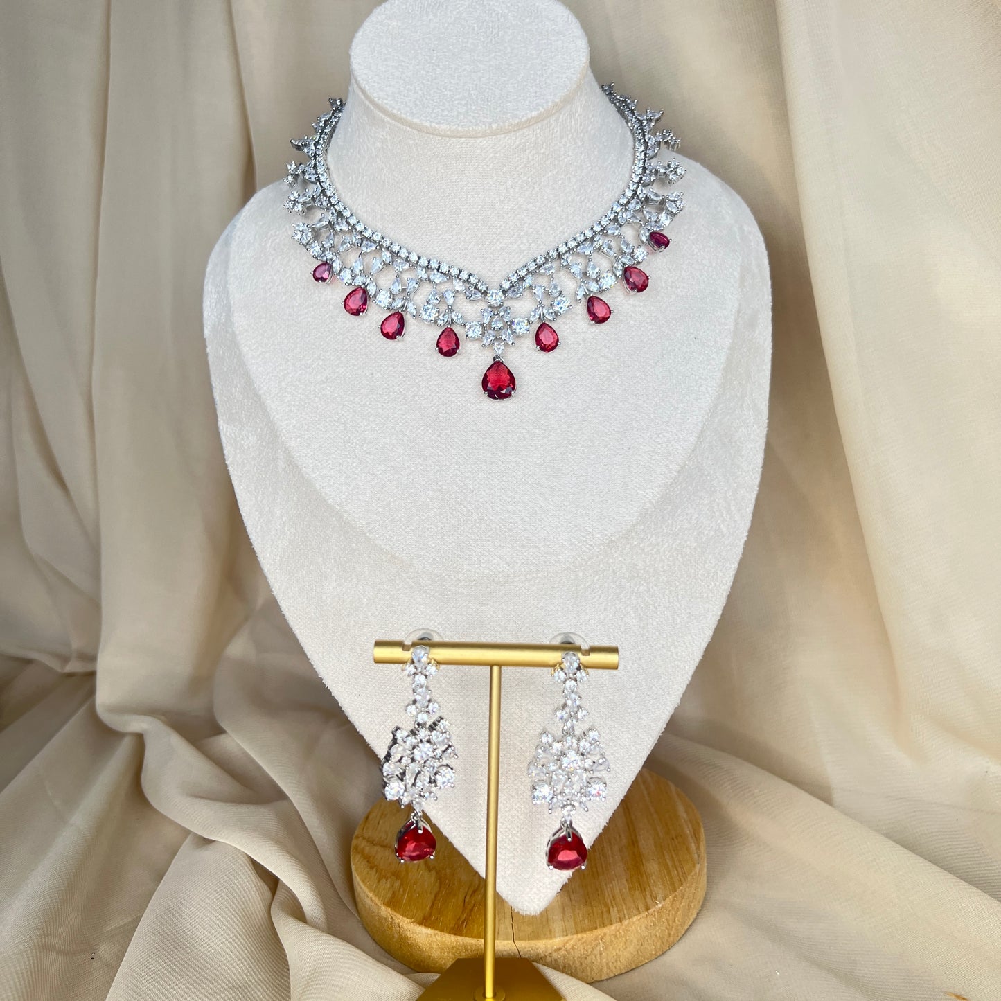 American Diamond | AD Dainty Necklace Set