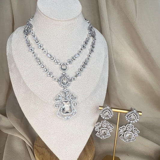 American Diamond | AD Long Haar Necklace set