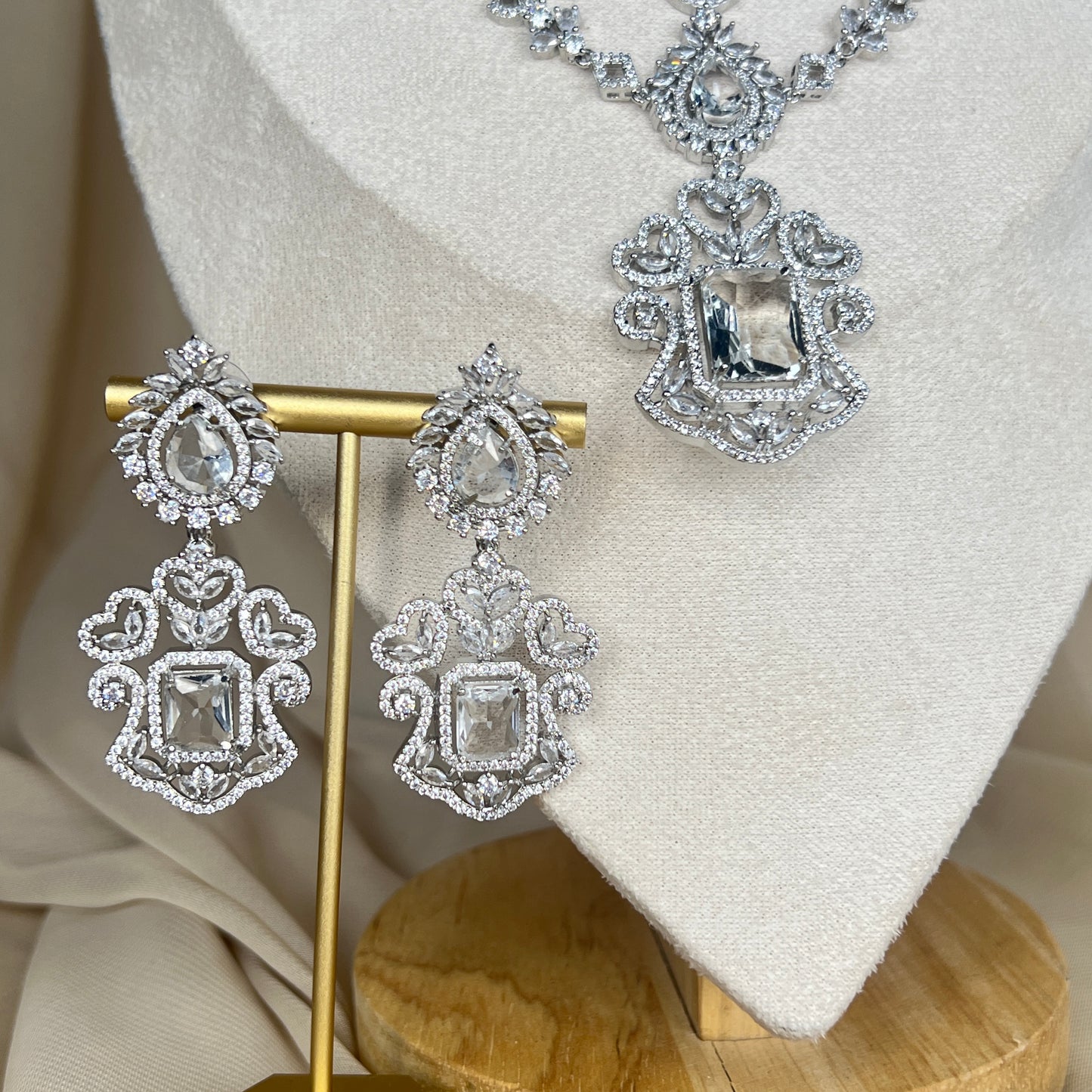 American Diamond | AD Long Haar Necklace set