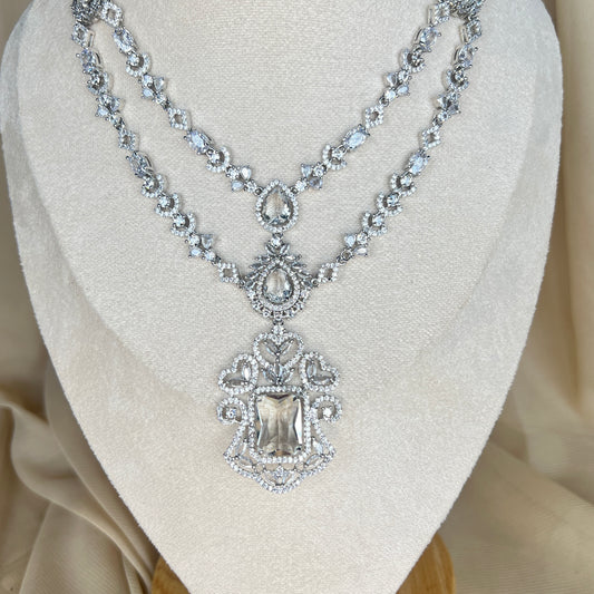 American Diamond | AD Long Haar Necklace set