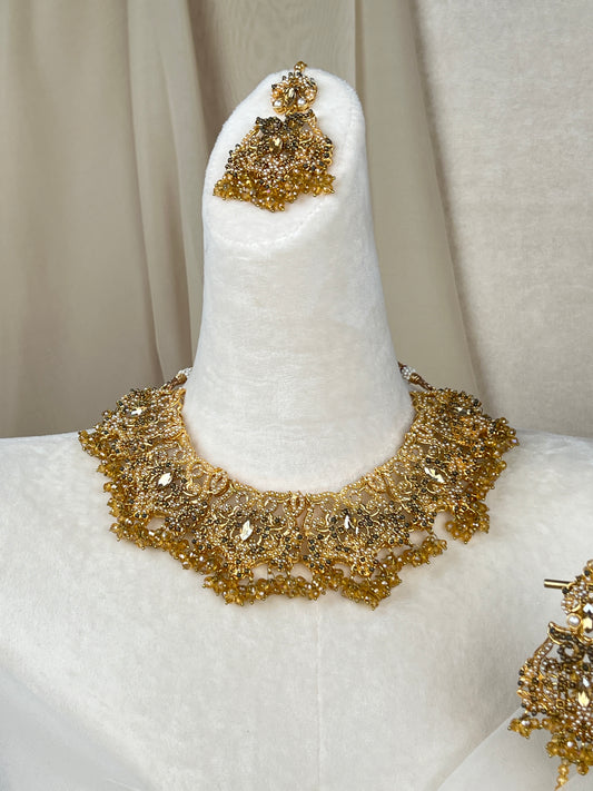 Gold Naruatan Semi Bridal Set w/Jhoomar