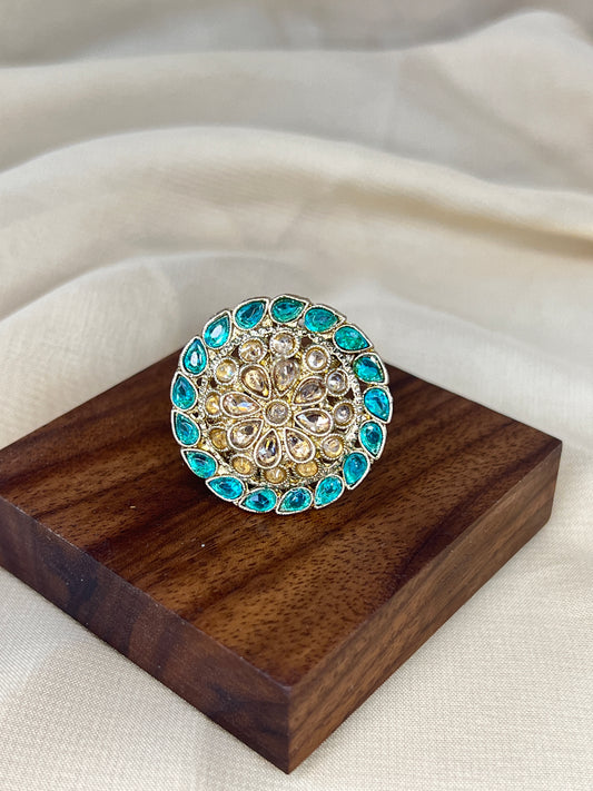 Polki Gold Adjustable Ring