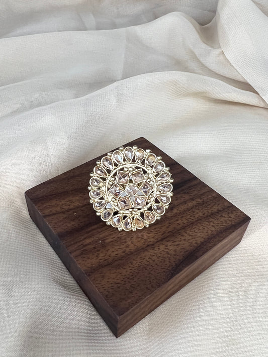 Polki Gold Adjustable Ring