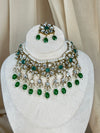 Green & White Necklace Set