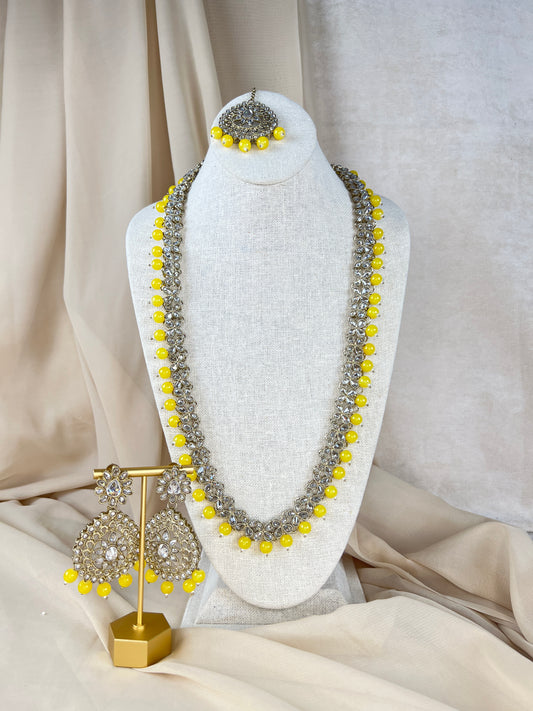 Long Polki Haar | Mala Necklace Set