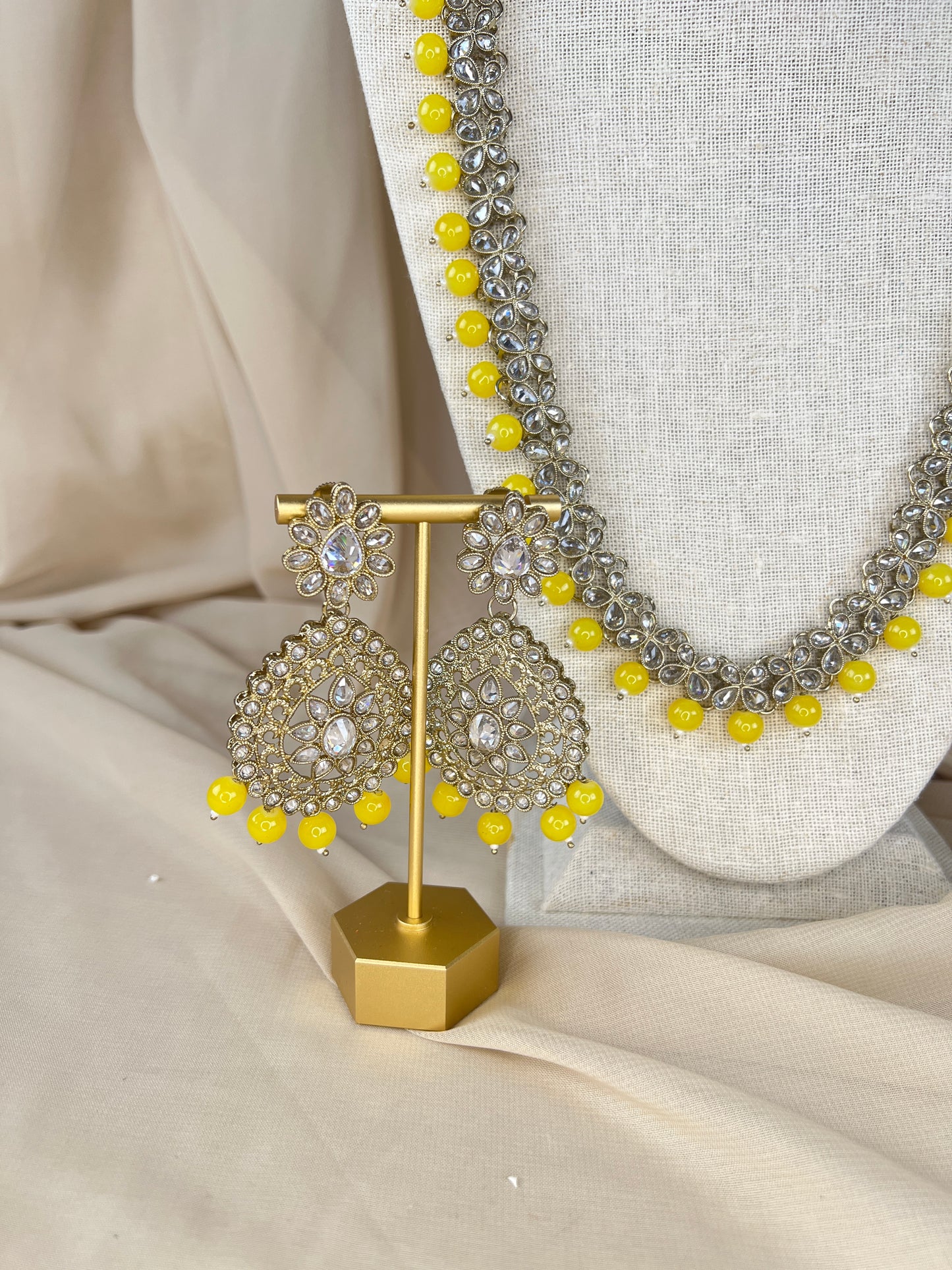 Long Polki Haar | Mala Necklace Set