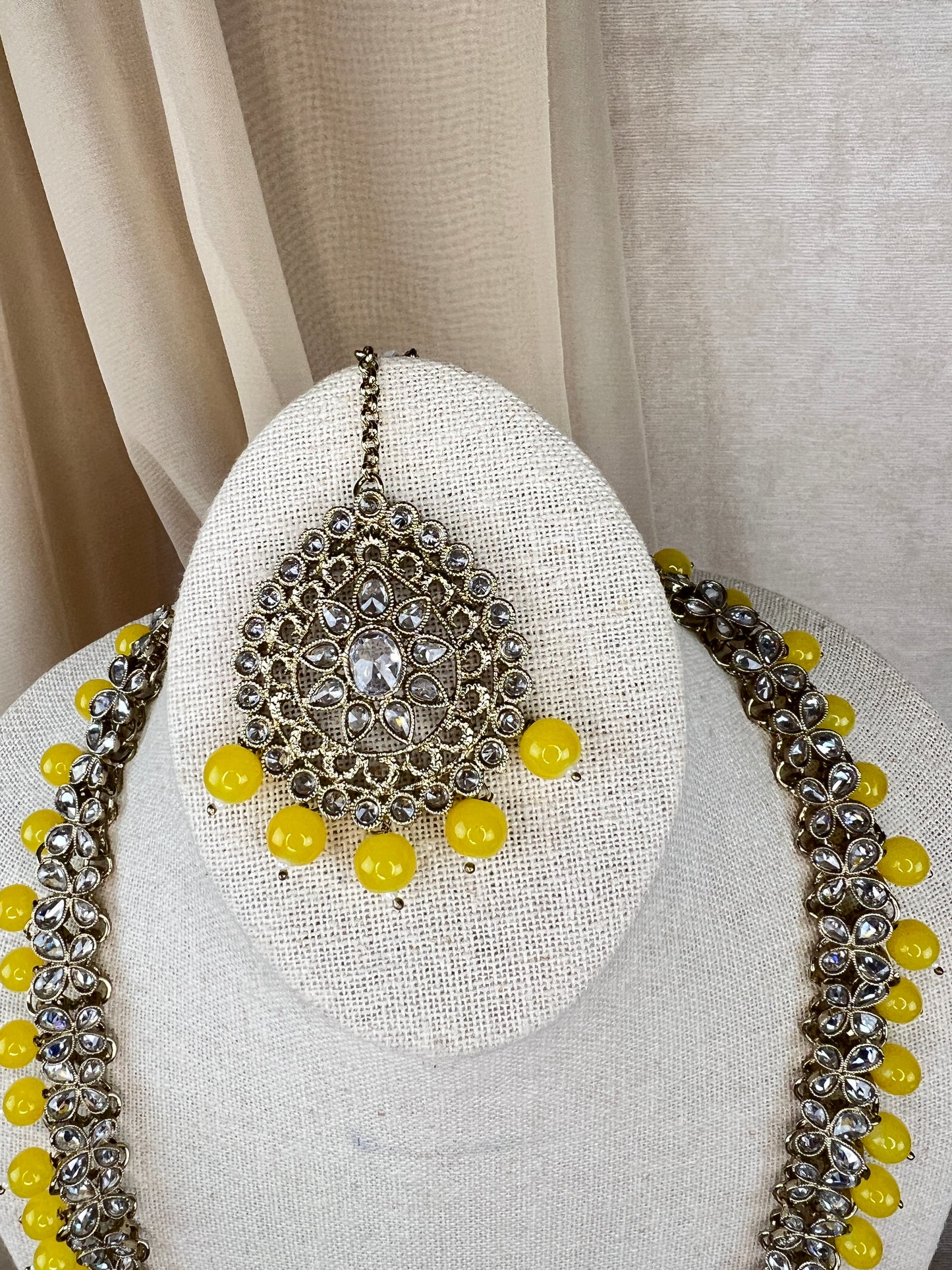 Long Polki Haar | Mala Necklace Set