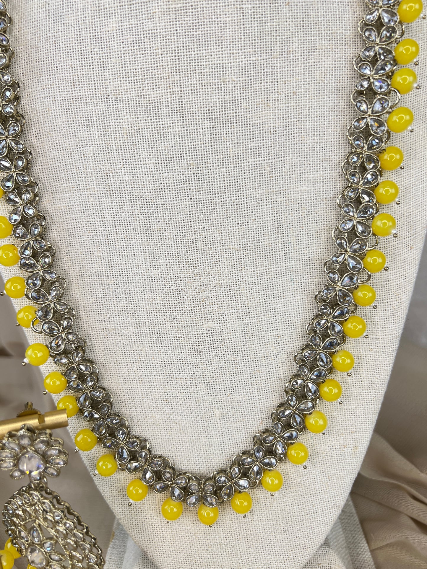 Long Polki Haar | Mala Necklace Set