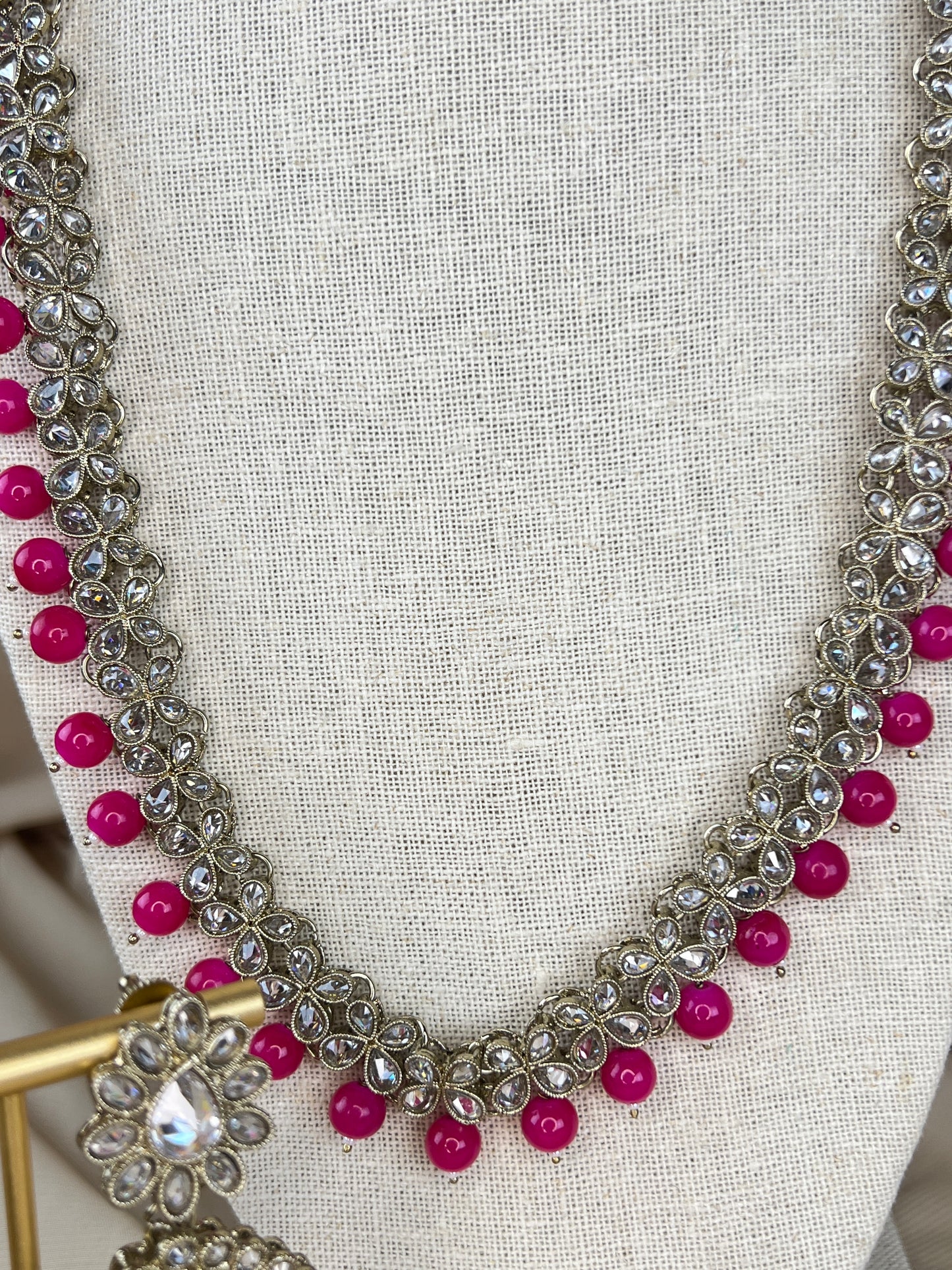 Long Polki Haar | Mala Necklace Set