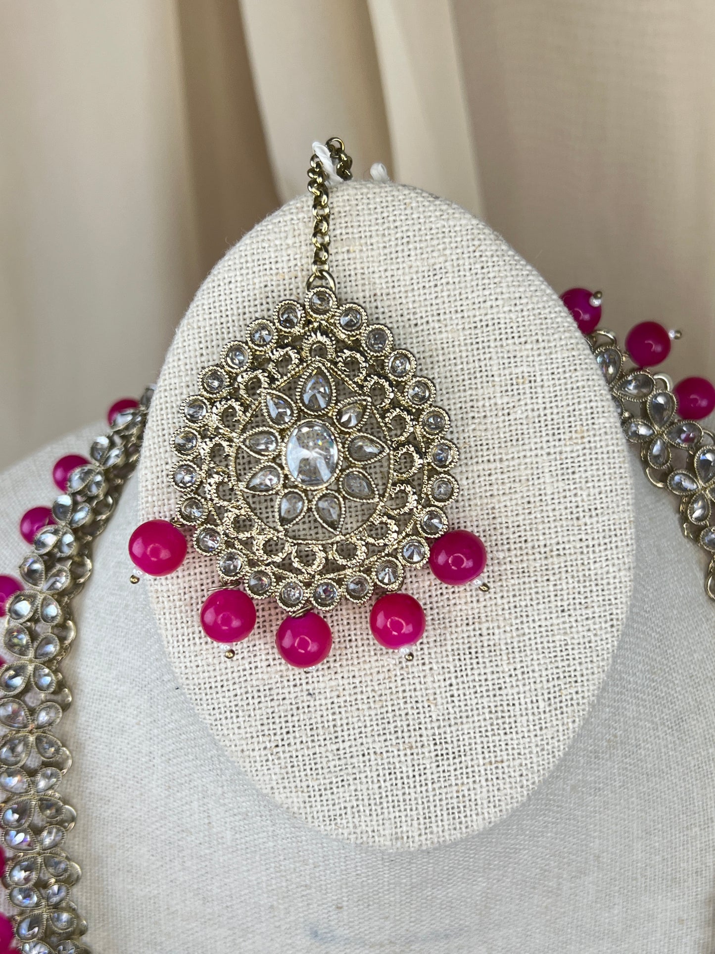 Long Polki Haar | Mala Necklace Set