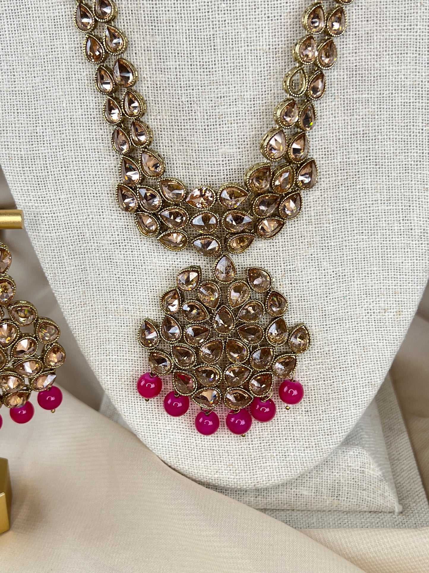 Long Polki Rani Haar | Mala | Necklace Set