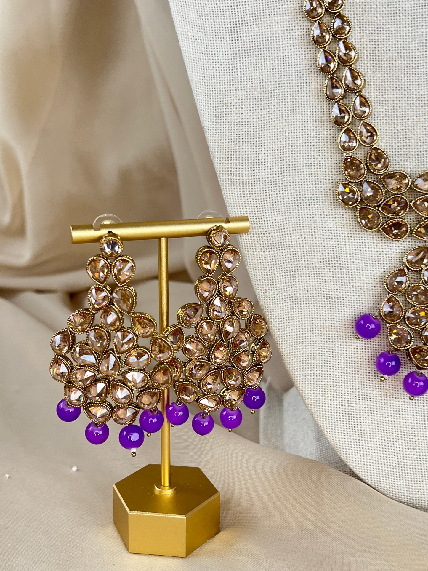 Long Polki Rani Haar | Mala | Necklace Set