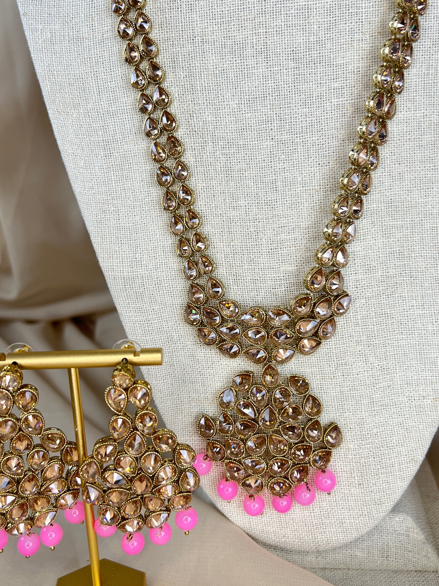 Long Polki Rani Haar | Mala | Necklace Set