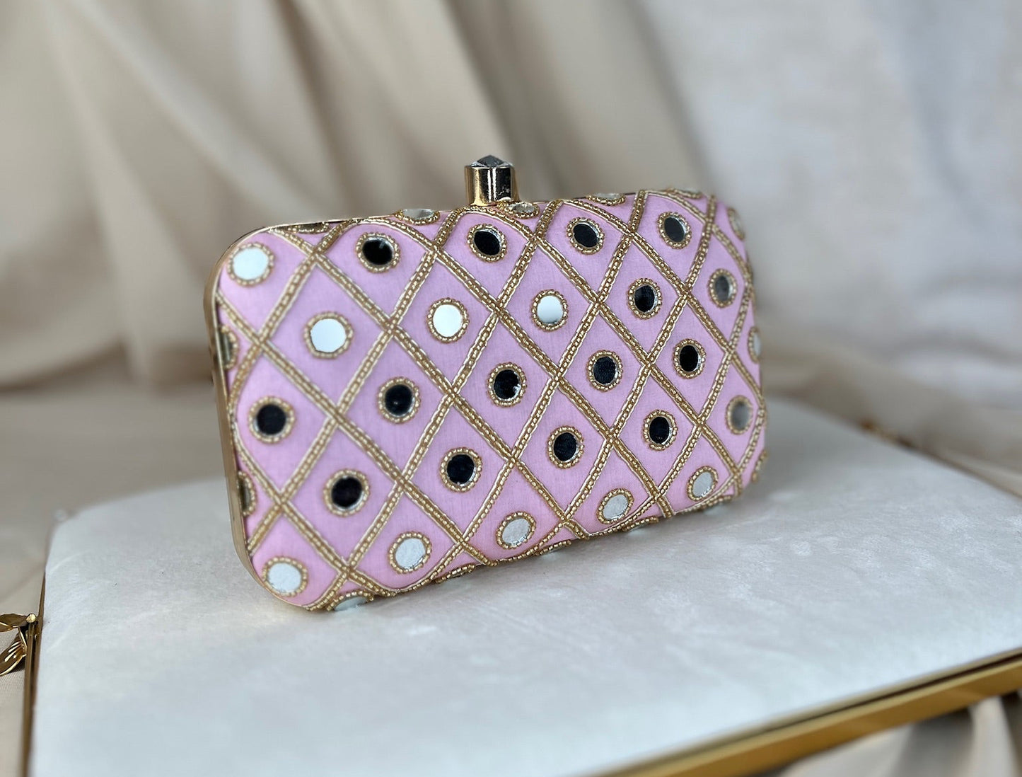 Embroidered Rectangle Clutch