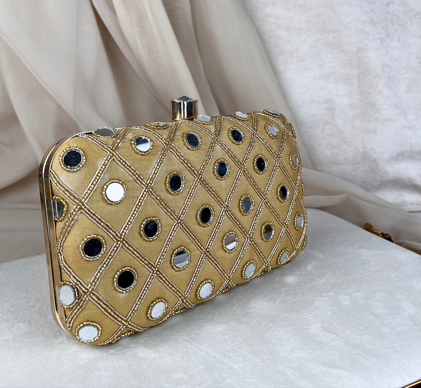 Embroidered Rectangle Clutch