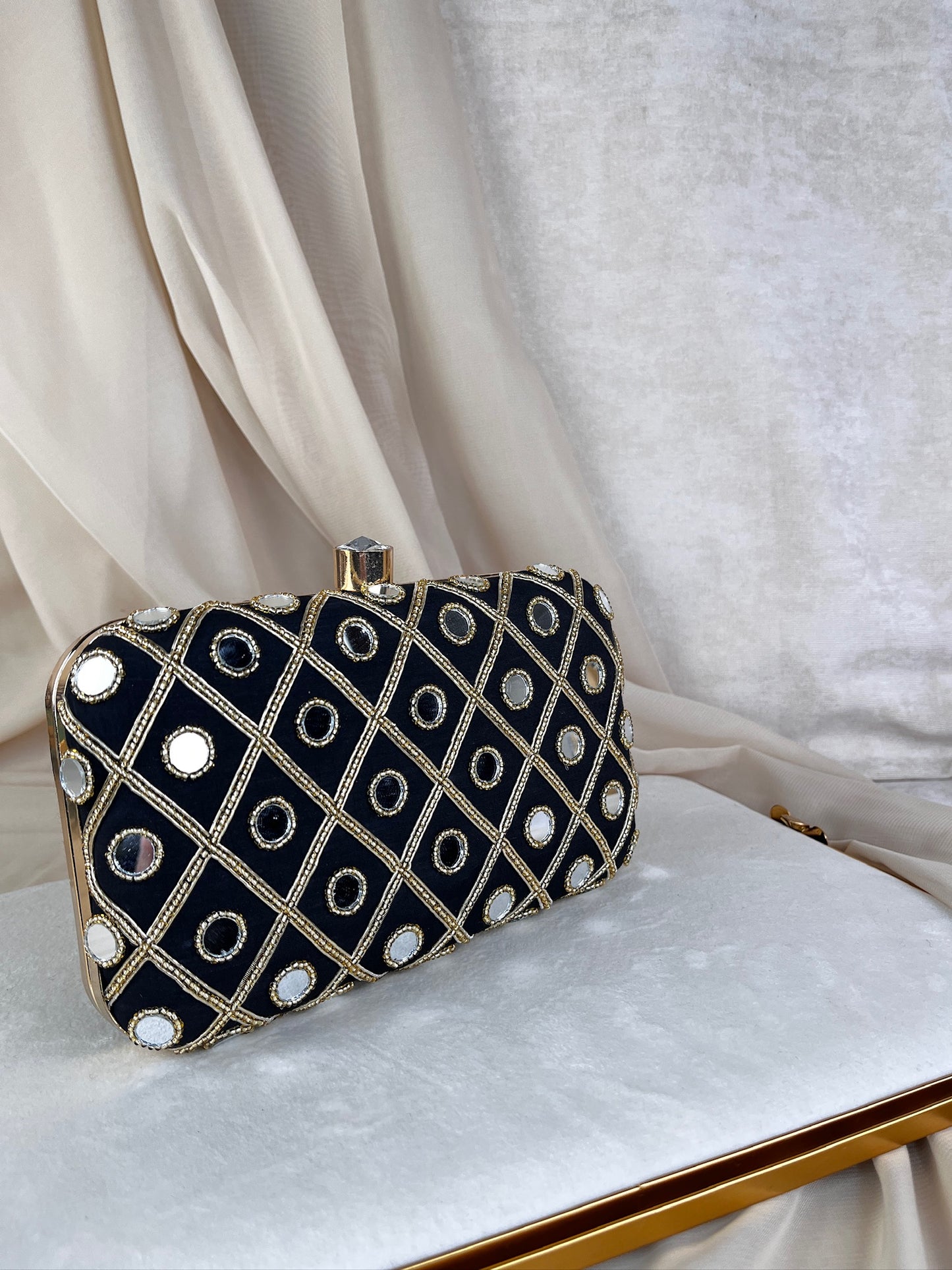 Embroidered Rectangle Clutch