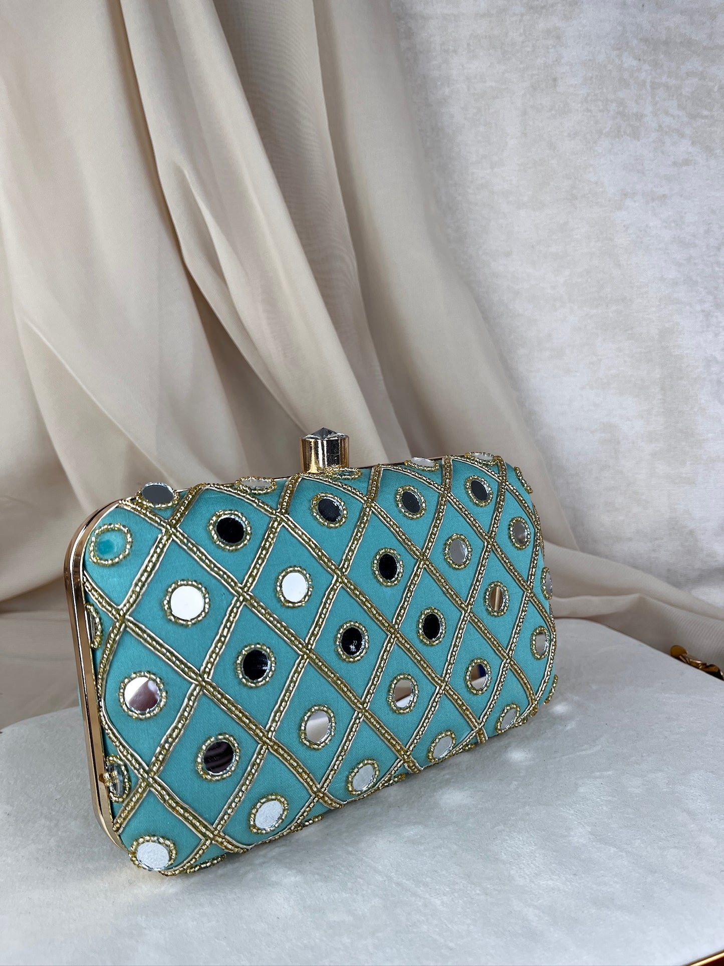 Embroidered Rectangle Clutch