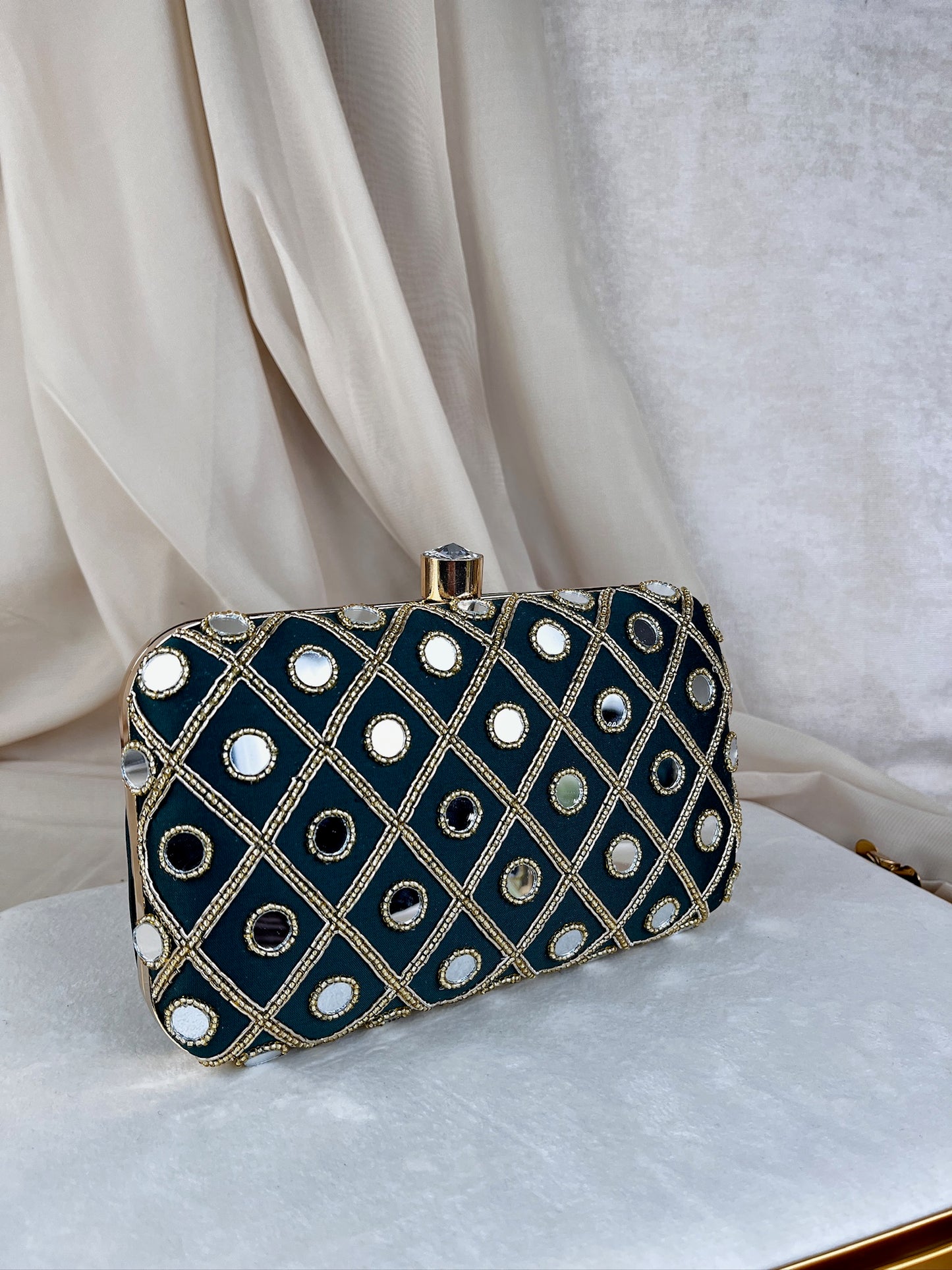 Embroidered Rectangle Clutch