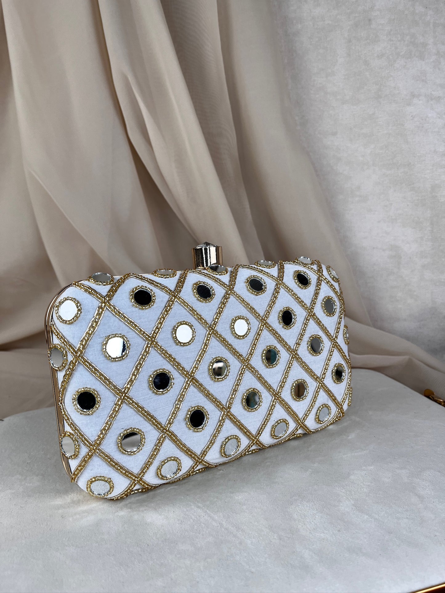Embroidered Rectangle Clutch