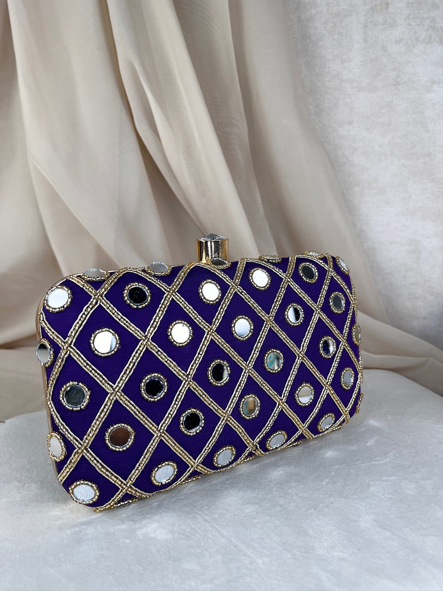 Embroidered Rectangle Clutch